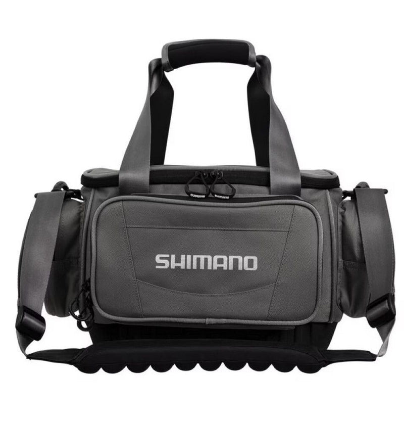 Shimano Medium Fishing Tackle Bag with 2 Tackle Boxes & Water Resistant Base