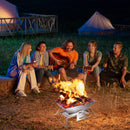 Moyasu Folding Fire Pit BBQ Outdoor Camping Portable Steel Stove Adjustable