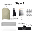 Black Coated Waterproof Camping Tent (Beige)