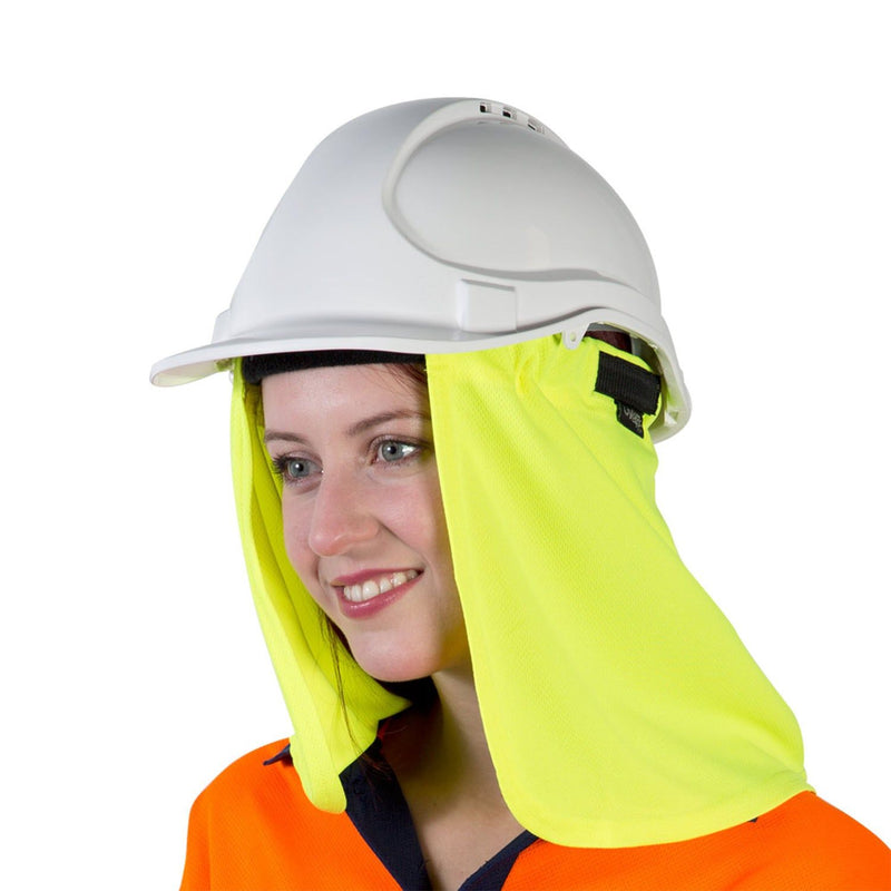 Uveto Hi-Vis Yellow Attach-A-Flap Cap Attachment for Neck and Ear Sun Protection