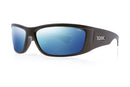 Tonic Shimmer Polarised Sunglasses with Glass Blue Mirror Lens & Black Frame