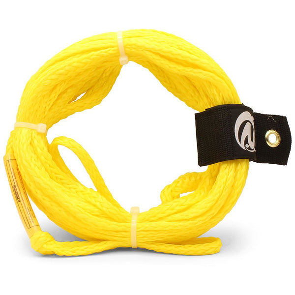 Riders Inc 15m 60-Strand Inflatable Tow Rope for 1 Person Ski Tubes (Yellow)