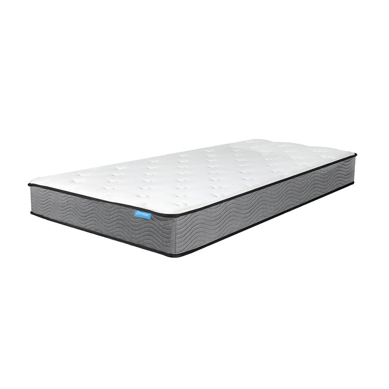 Dreamz Spring Mattress Pocket Bed Top Coil Sleep Foam Extra Firm Single 23cm