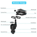 Car Cup Holder Expander Tray Detachable Food & Drink Tray Black