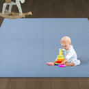 Bopeep EVA Foam Kids Play Mat Floor Kid Crawling Interlocking Home Blue 60x60