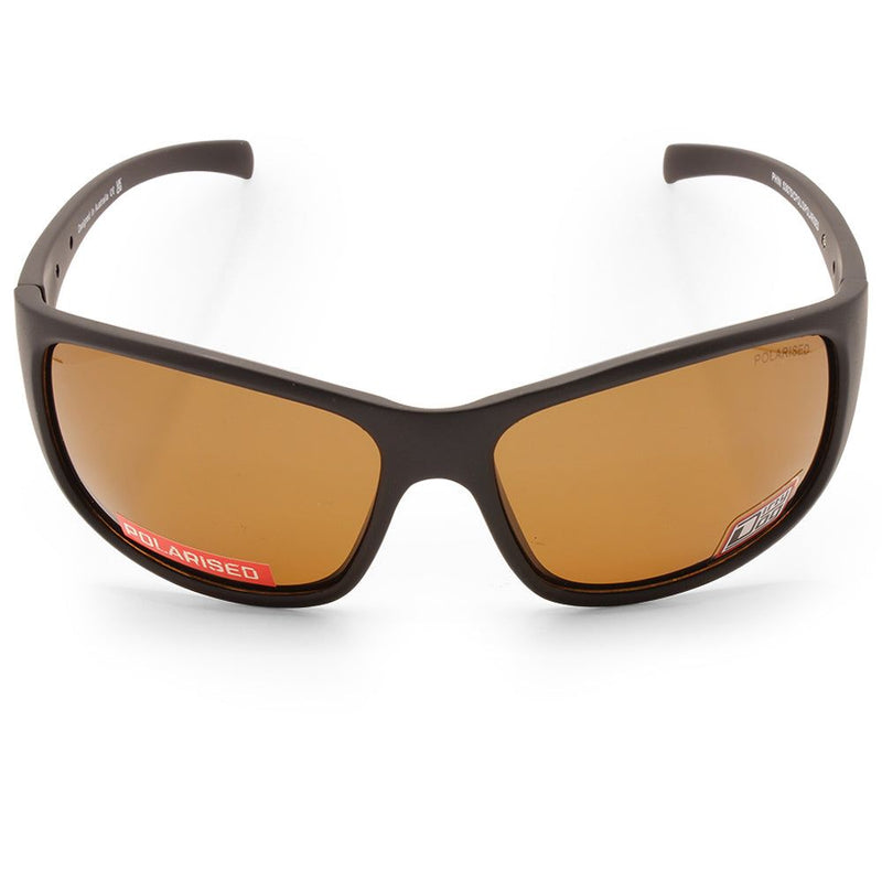Dirty Dog Phin Satin Black/Brown Polarised Unisex Sunglasses 53675