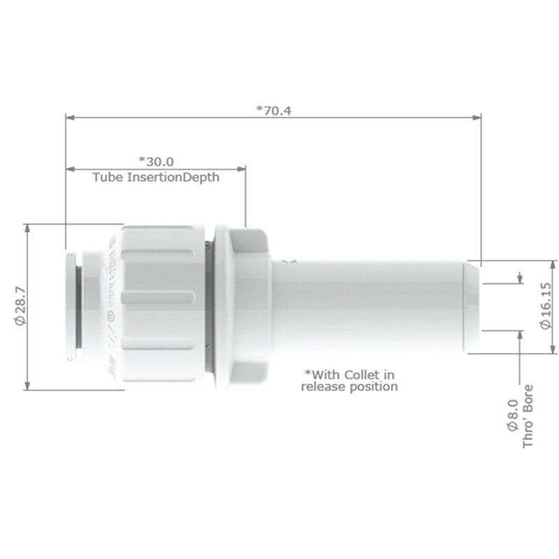 John Guest Watermark 12mm Stem Reducer