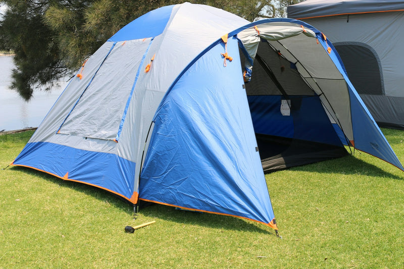 Wildtrak Tanami 3V Sleeping Dome Tent w/ Carry Bag Outdoor Camping Shelter Blue