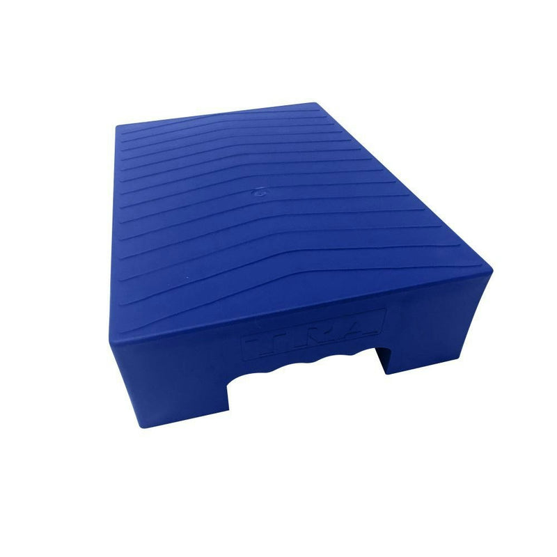 BLUE Wedge tandem caravan rv levelling ramp (single) with bag