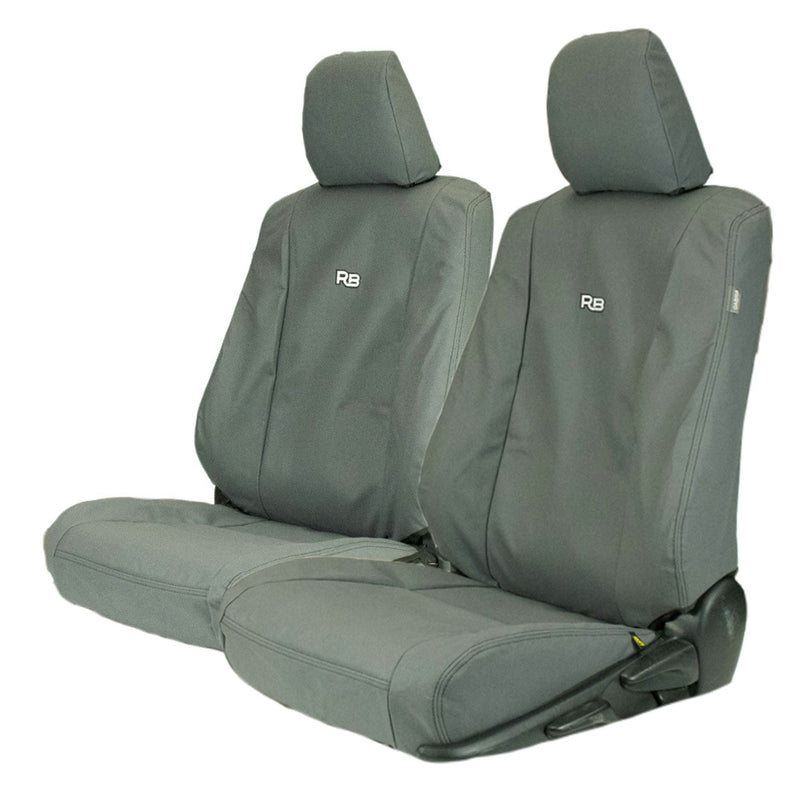 Razorback 4x4 XP7 Heavy Duty Canvas Front Seat Covers For a Toyota HiLux 8th Gen (Leather Seats Only)