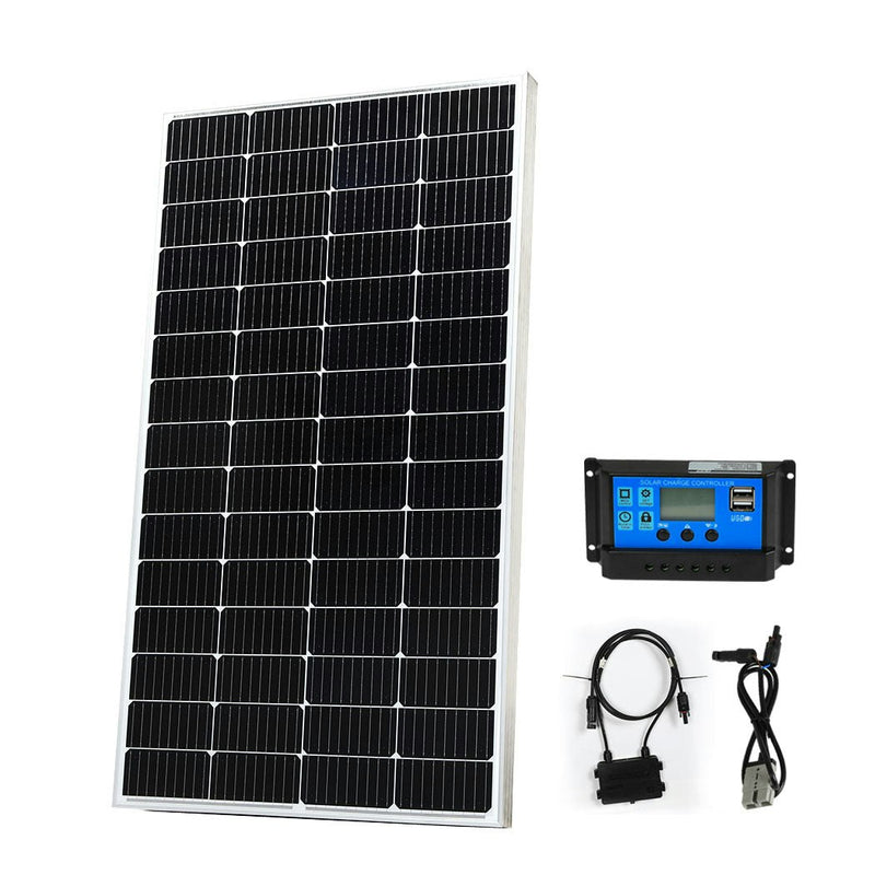 Traderight Group  12V 350W Solar Panel Kit Mono Caravan Camping Power Controller Charging USB Home