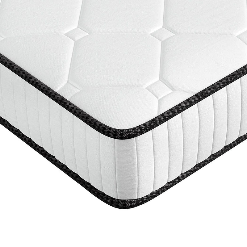 DreamZ Double Spring Mattress Medium Firm 5-Zone Support Breathable Fabric Cover