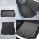 Manan Tesla Model Y Floor Mats Front Rear Trunk Anti-Slip 2020-2022 Car Carpets