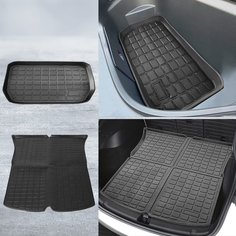 Manan Tesla Model Y Floor Mats Front Rear Trunk Anti-Slip 2020-2022 Car Carpets