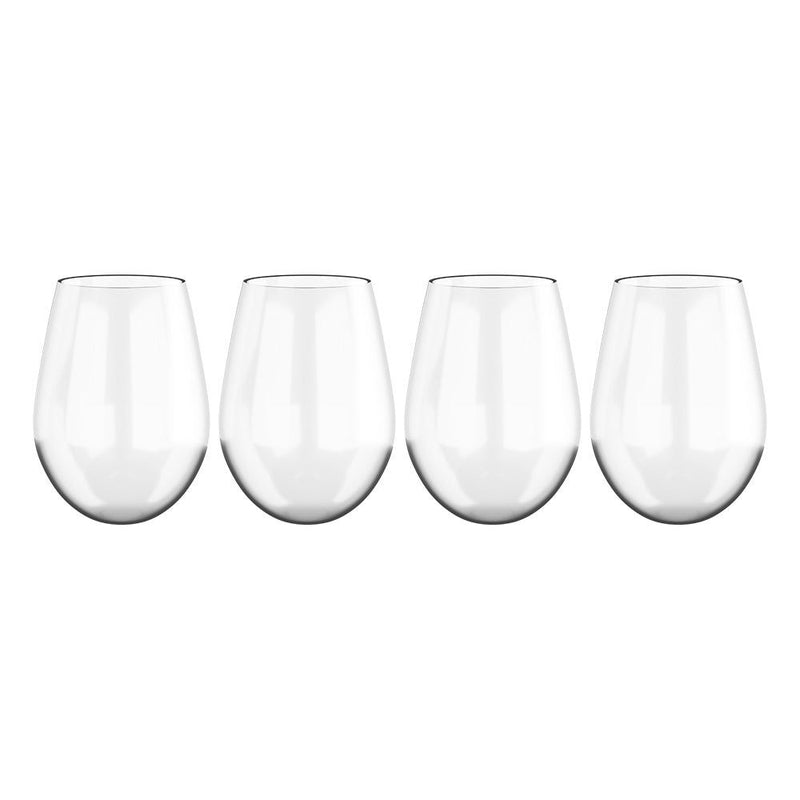 Tritan Stemless Wine Glasses 16oz - Set of 4