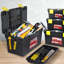 Traderight Tool Storage Set Tool Box 3Pcs Lock Organiser Portable Handle Garage