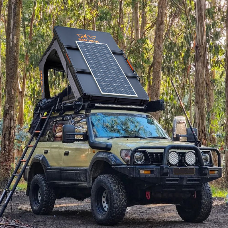 San Hima Kalbarri Gen 2 Roof Top Tent Hard Shell With Ladder + 250W Solar Panel