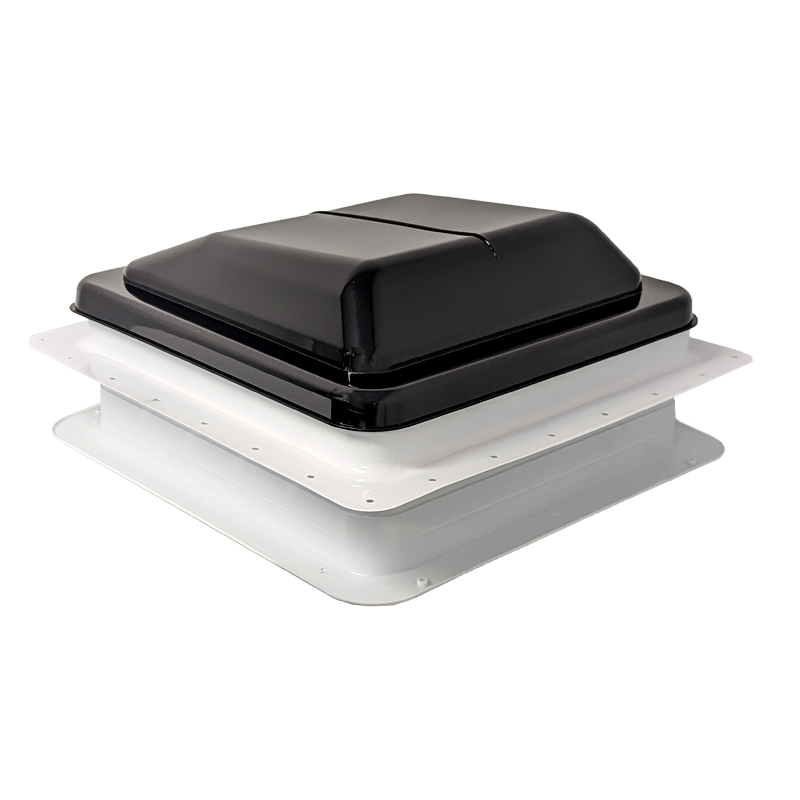 Coast RV 14x14 Black Wind-Up Roof Vent With 12V FAN