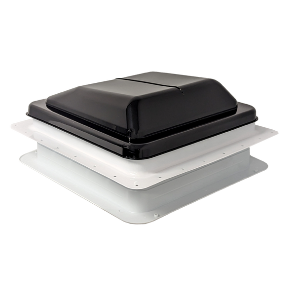 Coast RV 14x14 Black Wind-Up Roof Vent With 12V FAN