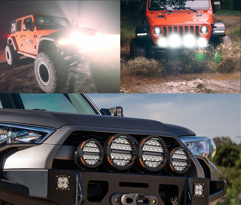 Lightfox 7"+9" Osram LED Driving Lights Round Spotlight Spot DRL Headlight