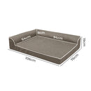 Pawz Orthopedic Dog Bed Memory Foam Cushion Cat Calming Mat Washable XL Coffee