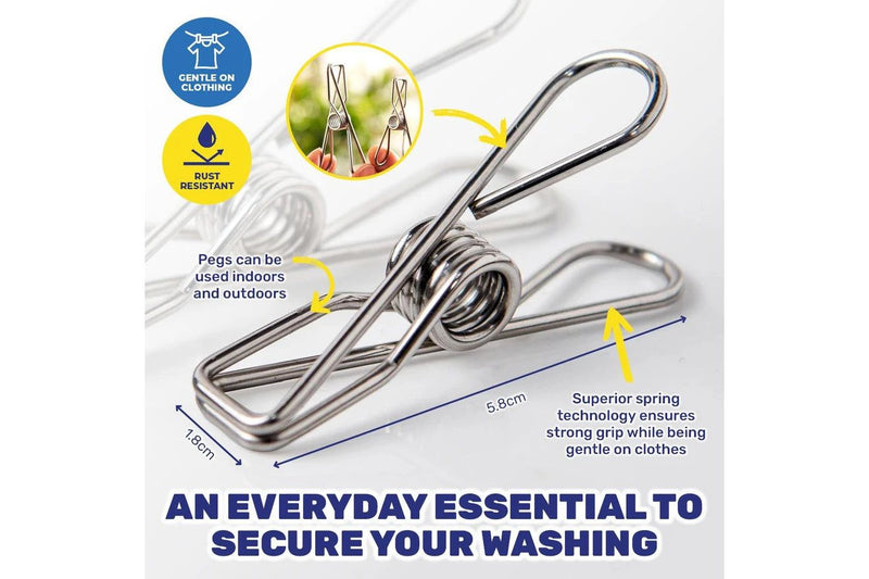 Clothes Pegs Stainless Steel - 20pk