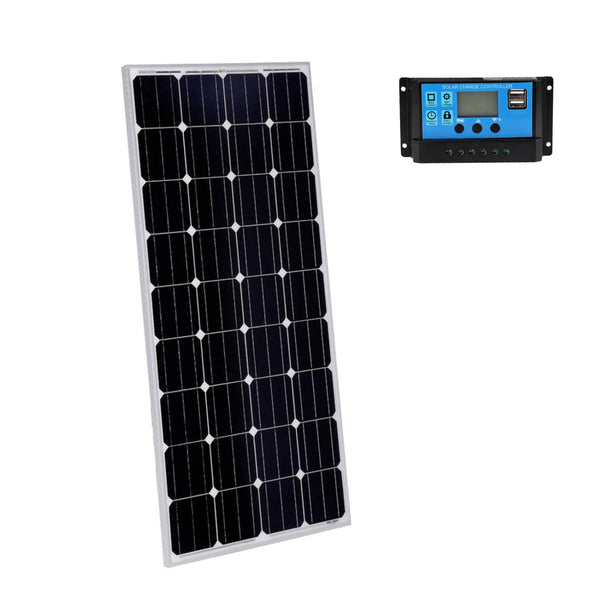 200W Solar Panel with Controller and Anderson Plugs - Narrow 12/24V