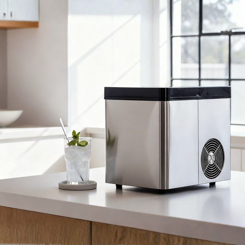 Spector Ice Maker Machine Commercial 2.1L Cube Tray 15kg/24H Stainless-Steel