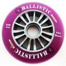 Ballistic 100mm Urethane Scooter Wheel Silver Plastic Core (Purple)
