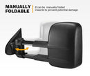 Pair Extendable Towing Mirrors for Gen1 Mitsubishi Triton MQ/MR 2015 -  2024 Black