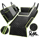 6-in-1 Waterproof Dog Car Seat Cover for Back Seat Hammock Style Green