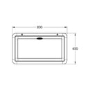 Lifestyle Folding Picnic Table 450 x 800mm - White