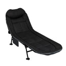 Levede Folding Camping Bed Adjustable Camping Cots Home Office Outdoor Black
