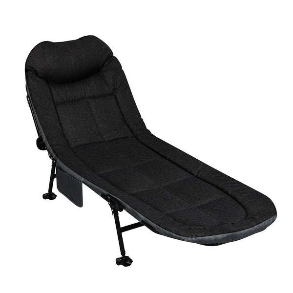 Levede Folding Camping Bed Adjustable Camping Cots Home Office Outdoor Black