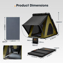 San Hima Kalbarri Lite Rooftop Tent Hardshell With Ladder & Rack Camping Olive