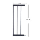 Levede Baby Safety Gate Adjustable Pet Stair Barrier 20cm Door Extension Black