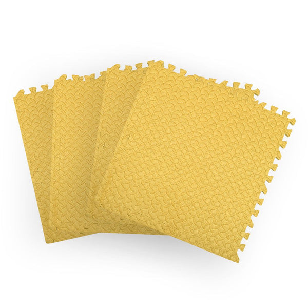 Bopeep EVA Foam Kids Play Mat Floor Kid Crawling Interlocking Home Yellow 60x60