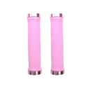 Trigram Lock-on Bike Grips Kraton Rubber 130mm with 2 side lock rings Pink