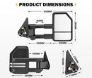 San Hima Pair Extendable Towing Mirrors Gen2 for NISSAN PATROL GU/Y61 1997-2016