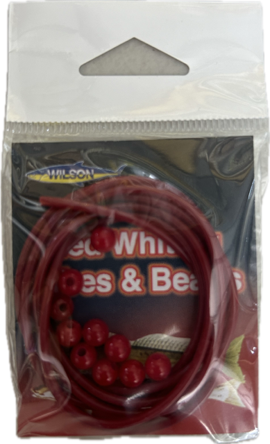 1 Packet of Wilson Red Whiting Tubes And Beads