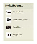 1 Box of Mustad 39951NPBLN Demon Circle Chemically Sharpened Fishing Hooks