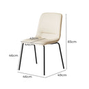 Levede Set of 4 Stackable Dining Chairs Kitchen Lounge Chair PU Leather Beige