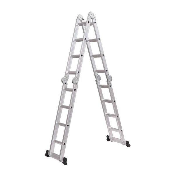 Traderight Multi Purpose Ladder Aluminium Folding Platform Extension Step 4.7m