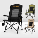 San Hima Folding Camping Chair Portable Outdoor Thick Padding Recliner