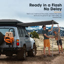 San Hima Car Side Awning Pull-out Telescoping Poles Waterproof Car