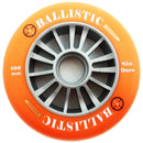 Ballistic 100mm Urethane Scooter Wheel Silver Plastic Core (Orange)