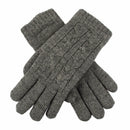 Dents Ladies Cable Knit Yarn Lined Gloves - Charcoal (One Size)