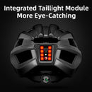 Bicycle Helmet with USB Rechargeable Rear Light Titanium