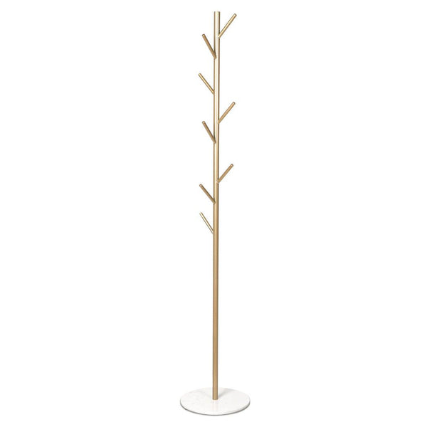 Levede Coat Rack Hat Clothes Stand Hanger Garment Hook Tree Metal Organizer Gold