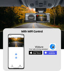 4K UHD Dual Lens Dash Cam Front Rear Night Vision Black